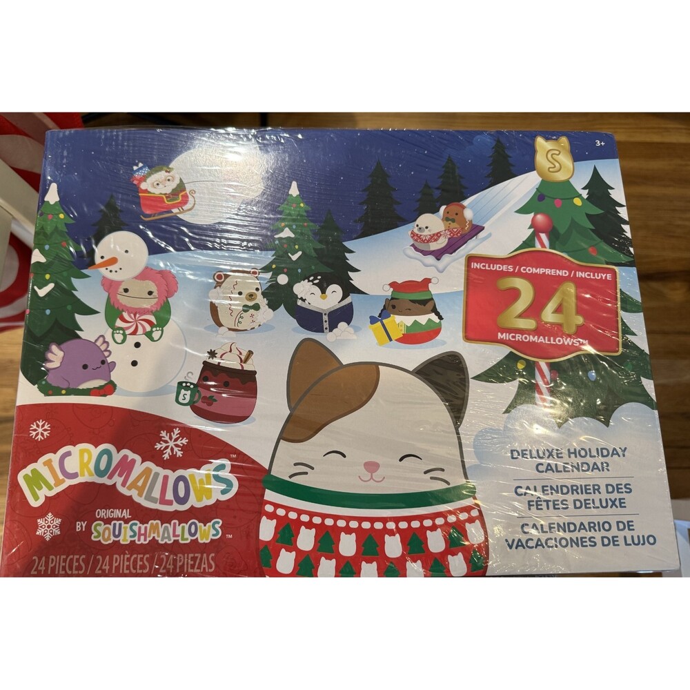 Squishmallows Original 24-Day Micromallows Holiday Plush Advent Calendar New